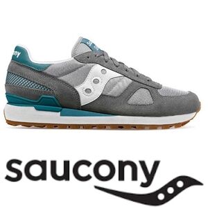 Worn once, with box Saucony Originals Shadow Trainer Gray/Green/White Womens 8